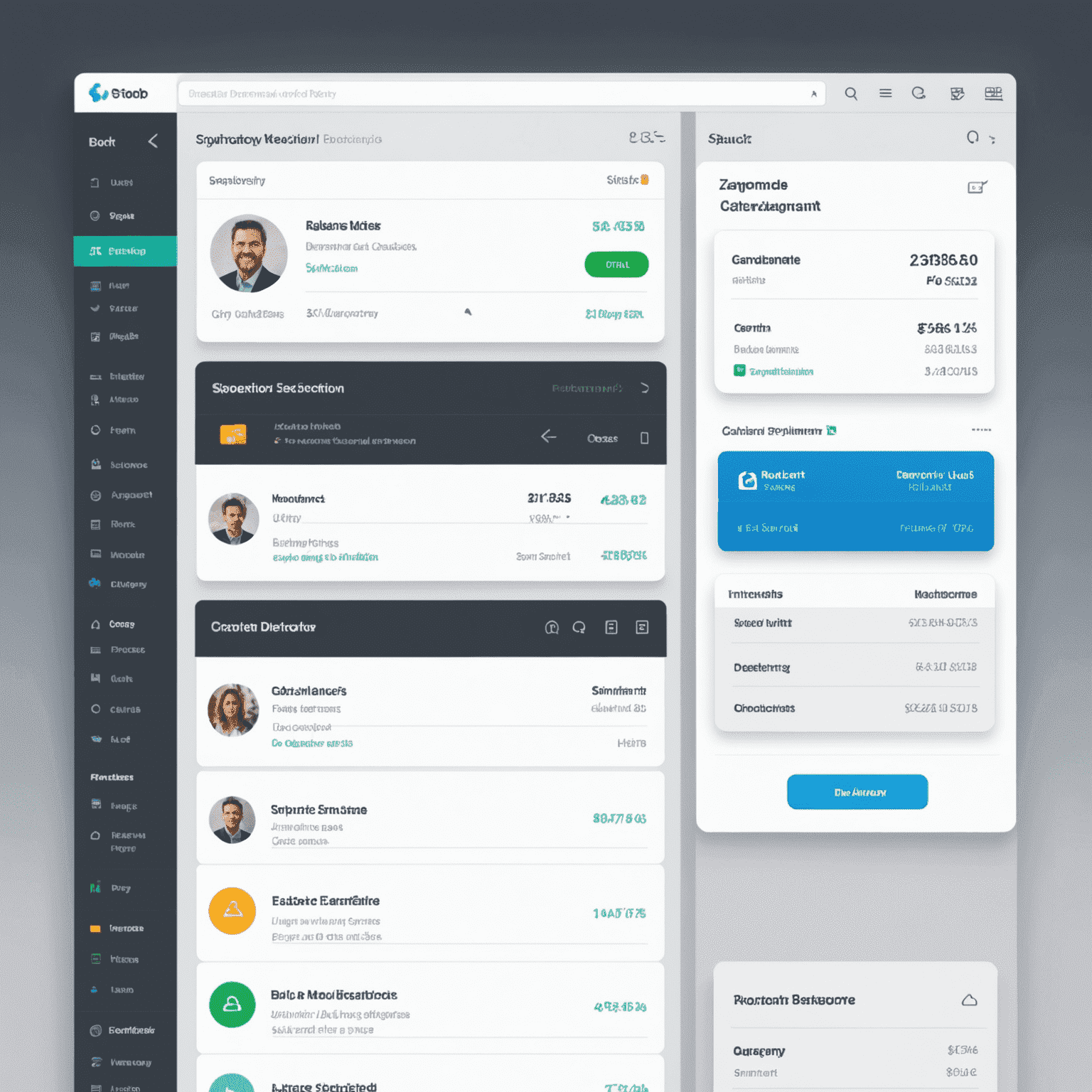 A user-friendly account management interface showing options for updating personal information, viewing payment history, and setting up automatic payments. The design is clean and intuitive.